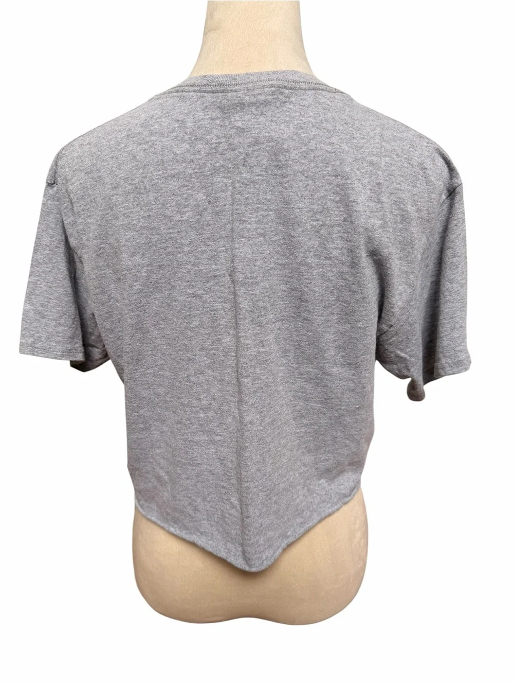 American Flag USA Crop Top Gray Adult Medium - Picture 4 of 9
